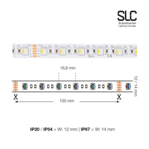 Valoprofiili/-nauha SLC RGBW - VALOPROFIILI/-NAUHA SLC RGBW 14.4W/M IP20 RGBW