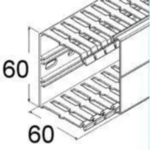Johdotuskouru Hager Tehalit.HA7 - JOHDOTUSKOURU TEHALIT.HA7 HA7 60x60x2000 PC/ABS VHA