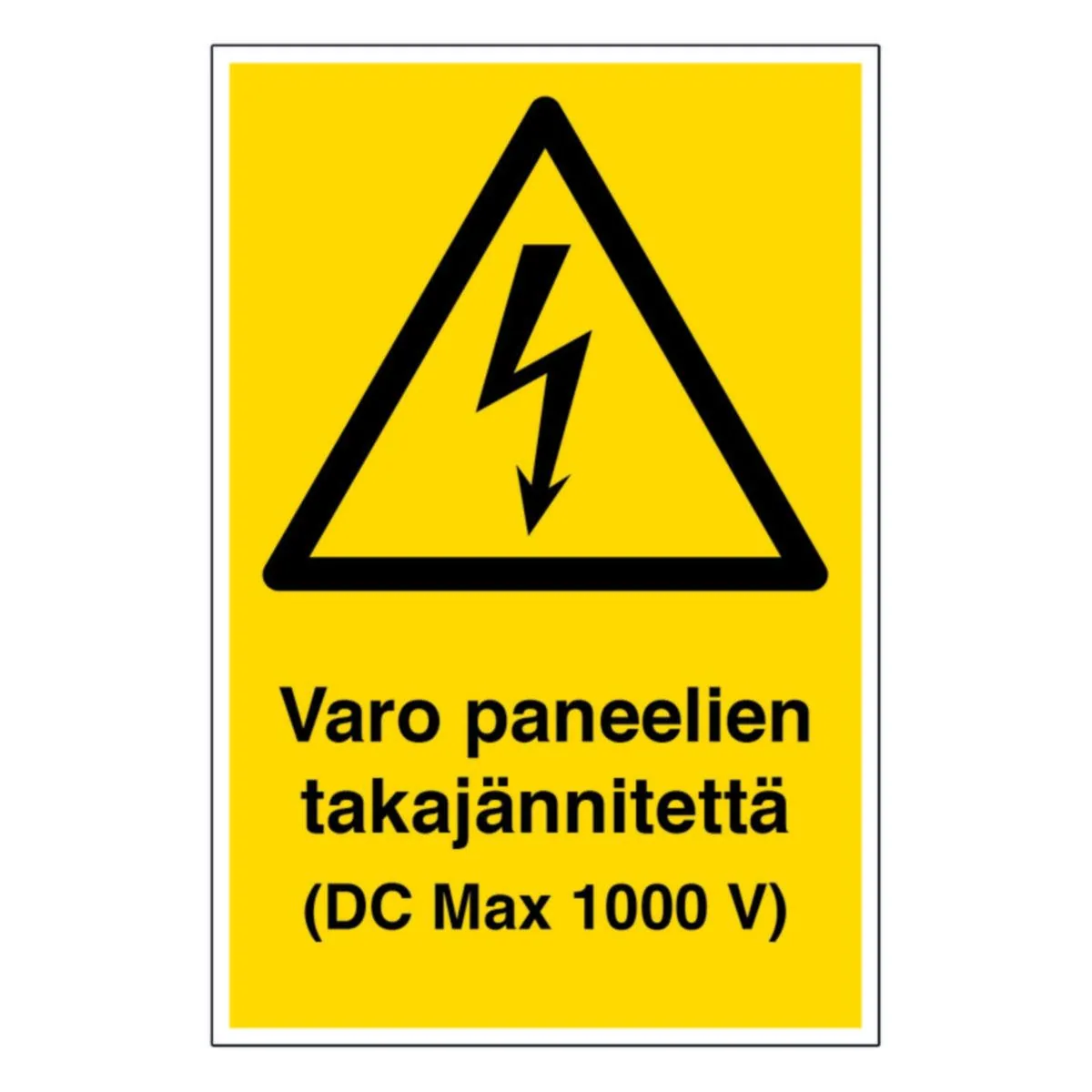 Merkintätarrat Aurinkosähkö ST, VARO PANEEL TAKAJ 200x300