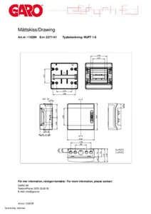 Moduulikotelo pinta ABS Garo - MODUULIKOTELO PINTA ABS GARO NUPT 1-8 LÄPINÄK OVI, IP65