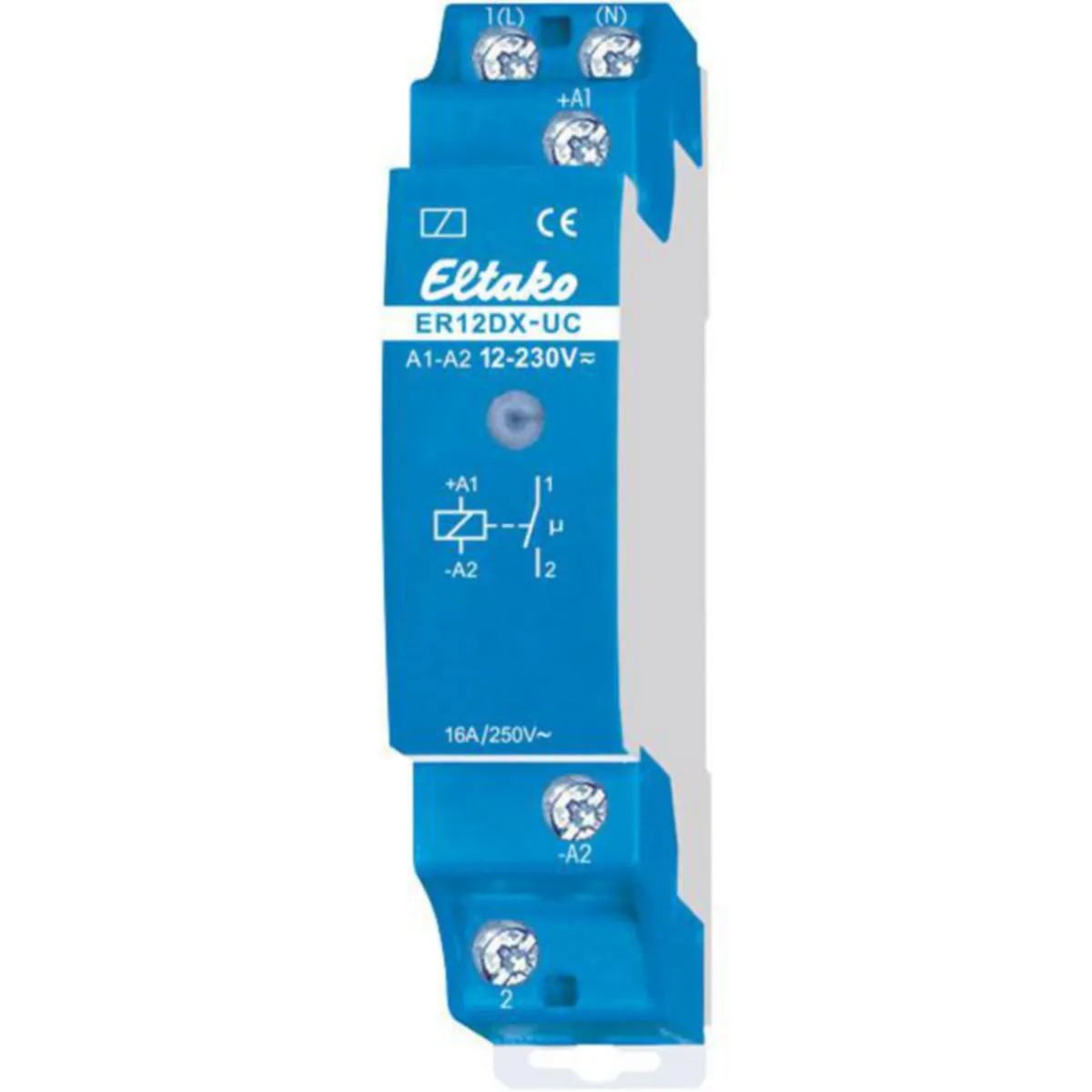 Välirele Eltako ER12DX-UC - VÄLIRELE 1S,16A,OHJ.10-230VAC/DC,DIN