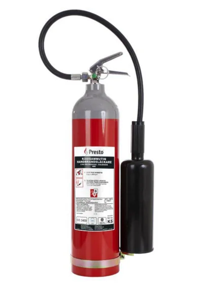 Hiilidioksidisammutin Presto SAMMUTIN 5 KG K5 89B CO2 HIILIDIOKSIDI