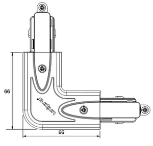 Kosketinkiskotarvike Unipro L-kulma - KOSKETINKISKOTARVIKE UNIPRO UNIPRO LC3G L-KULMA HARMAA
