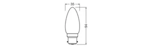 Kynttilälamppu Ledvance Performance Classic - KYNTTILÄLAMPPU LEDVANCE CLB 3,4W/827 470LM B22D DIM FR