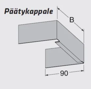 Päätykappale MP-Bolagen valaisinkiskolle - PÄÄTYKAPPALE MP-BOLAGEN MP-522V Va.kisko.100V