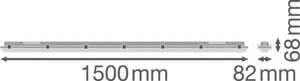Teollisuusvalaisin suljettu Ledvance Damp Proof PFM High Efficiency - TEOLLISUUSVALAISIN SULJ.DP PFM DP HE 1500 23W 840 DALI IP65