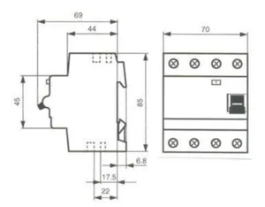 Vikavirtasuojakytkin ABB 300mA - VIKAVIRTASUOJAKYTKIN F200 F204A-40/0.3 4-NAP 40A/300mA