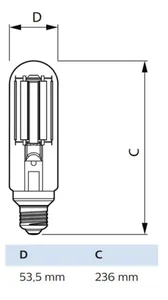 Ympärisäteilevä lamppu Philips MAS LED SON-T - YMPÄRISÄTEILEVÄ LAMPPU MAS LED E27 727 3600LM 50W=19W 230V UE