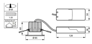 Alasvalo Philips CoreLine Recessed Spot - ALASVALO CORELINE 800LM 840 7W D68 ALU KIINTEÄ
