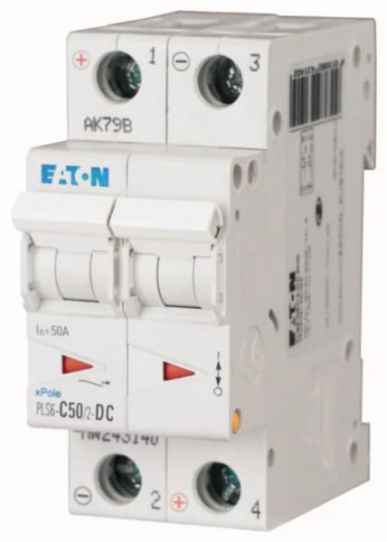 Johdonsuojakatkaisija Eaton Xpole PLS6-C50/2-DC-MW