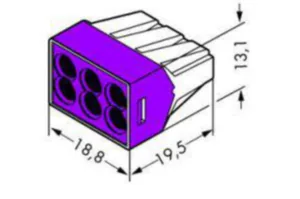 Rasialiitin Wago 773-sarja - RASIALIITIN 773-SARJA 6-NAP, 0.75-2.5 MM², PUN