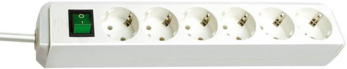 Jatkojohto Brennenstuhl PVC H05VV-F - JATKOJOHTO BRENNENSTUHL 6-OS 1.5m MSK 3G1.5 VALK KYTK