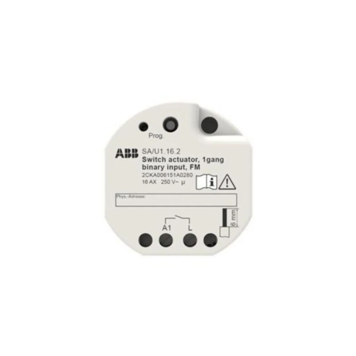Lähtöyksikkö KNX ABB 1x16A FM
