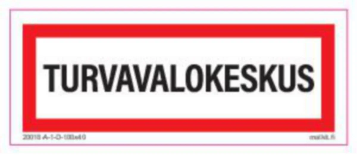 Merkintätarra Malkit Sähköala Turvavalokeskus 100x40