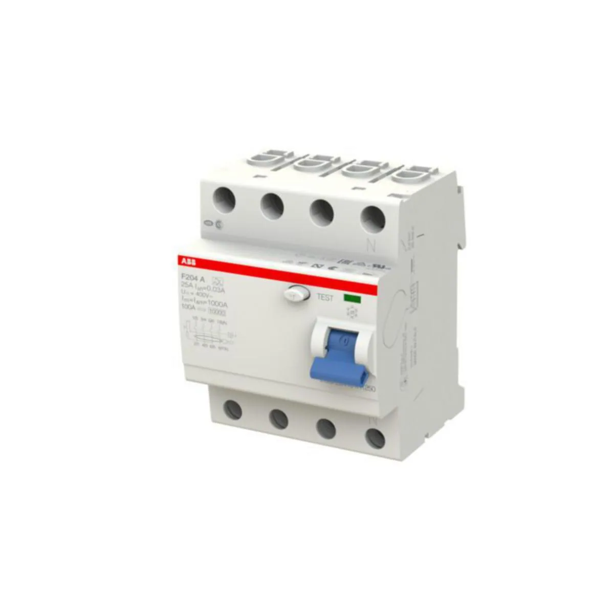 Vikavirtasuojakytkin ABB 30mA F204A-40/0.03 4-NAP 40A/0.03mA