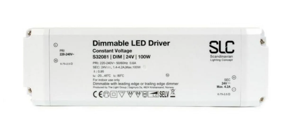 Elektroninen liitäntälaite SLC DIM VIRTALÄHDE 24VDC. 100W HIMM