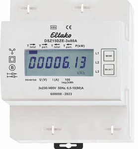 Energiamittari DIN Eltako Sarja 15 - ENERGIAMITTARI DIN SARJA 15 2-SUUNT,3X80A,4-DIN