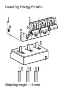 Energiamittari Wiser PT R9 3P+N ylä - ENERGIAMITTARI PANEELI WISER ENERGIAMITTARI PT R9 3P+N YLÄ