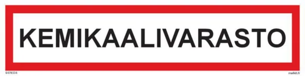 Merkintätarra Malkit Paloala KEMIKAALIVARASTO 400X100