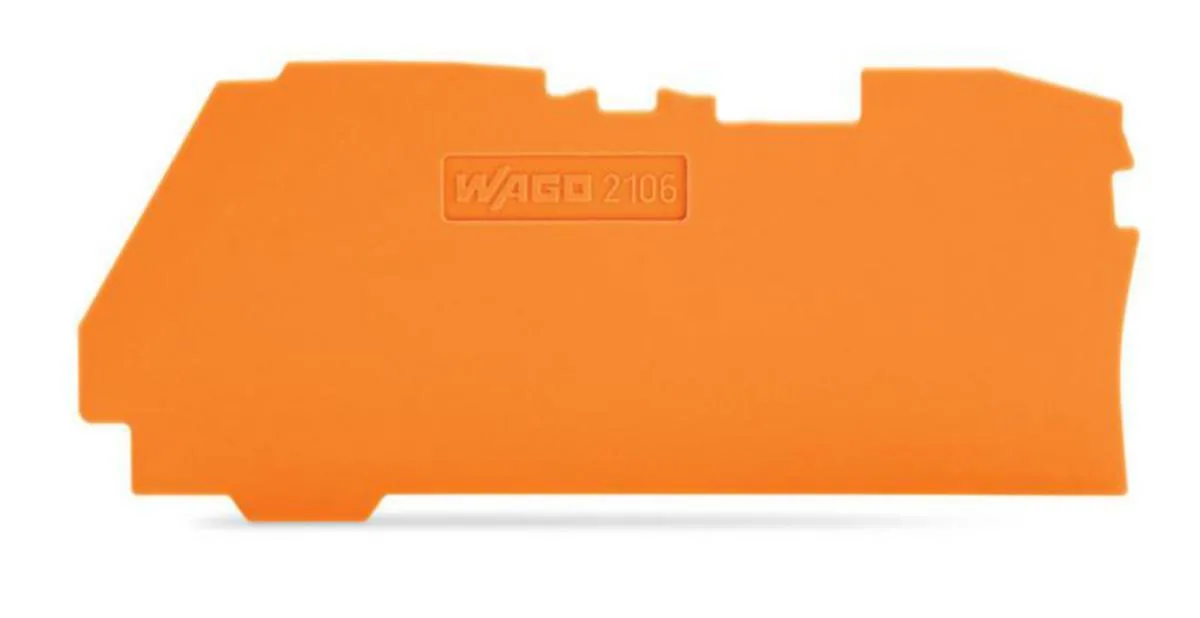 Päätylevy Wago TOPJOB S 2106-12..LIITTIMILLE,1 MM,ORA – oranssi
