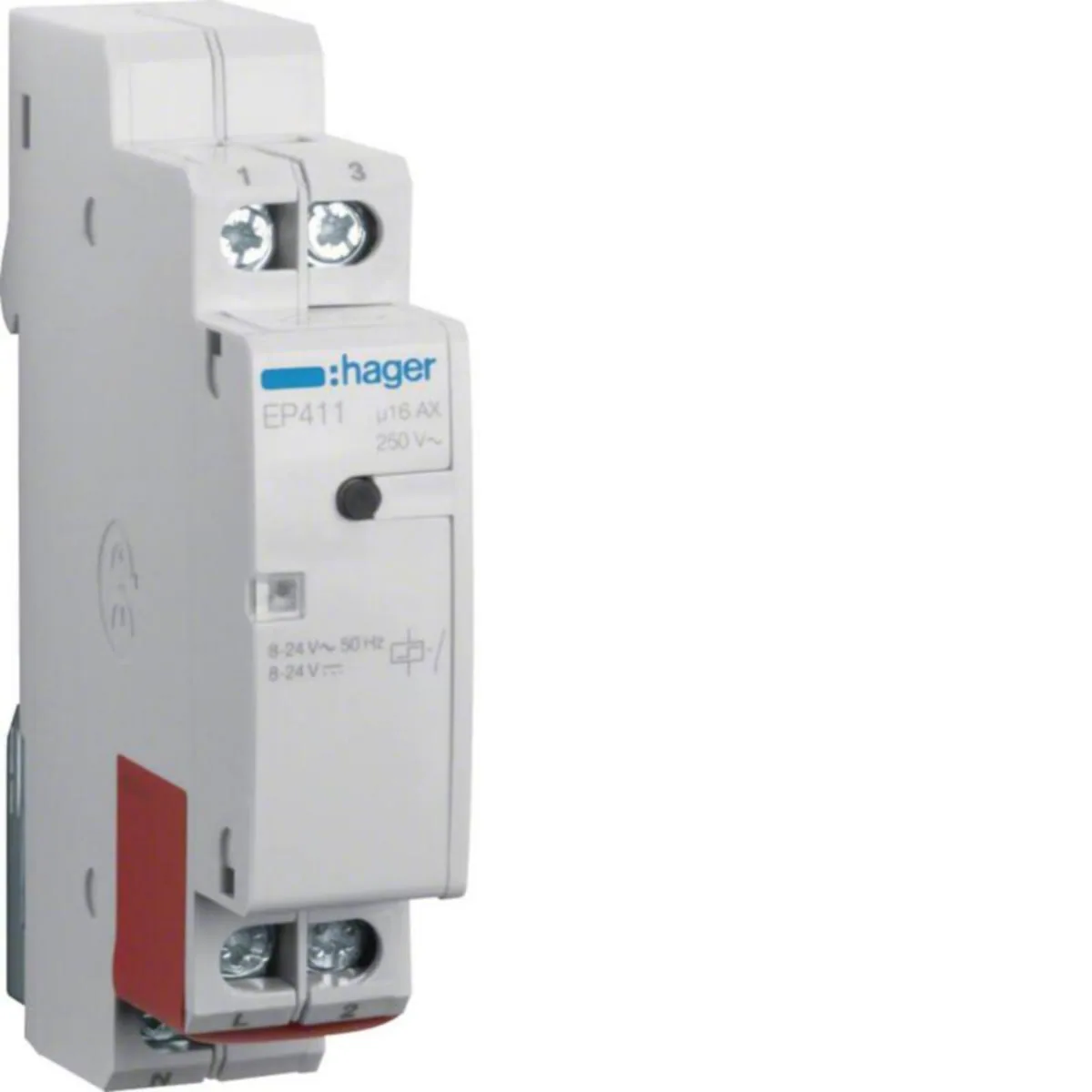 Sysäysrele Hager - SYSÄYSRELE HAGER EP411 1S 16A 8-24V AC/DC