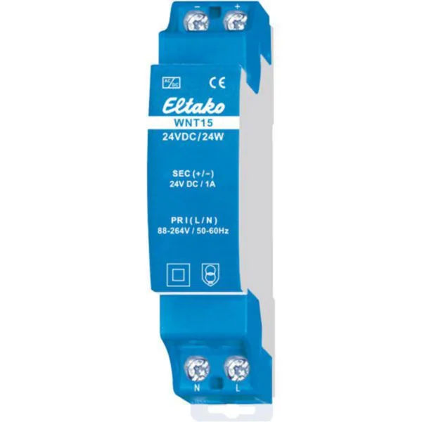 Teholähde Eltako Sarja 15 TEHOLÄHDE,24V DC/24W/1A,DIN