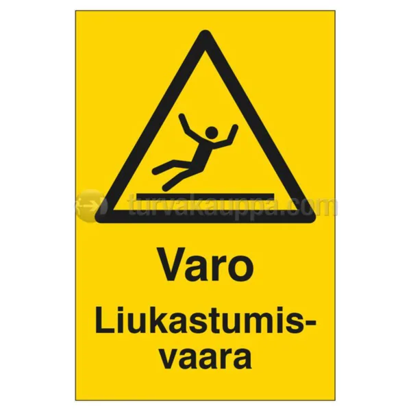 Merkintäkilpi SWM yleiset muovia LIUKASTUMISVAARA 200x300 MU