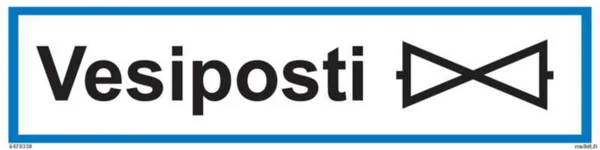 Merkintätarra Malkit Kiinteistö VESIPOSTI + SULKU 400X100