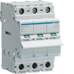 Modulaariset kuormankytkin Hager 3-napainen