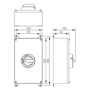 Turvakytkin väännin Katko IsoSafe KUR - TURVAKYTKIN VÄÄNNIN KATKO KUR 3X63A 400V 30KW 1NO/1NC