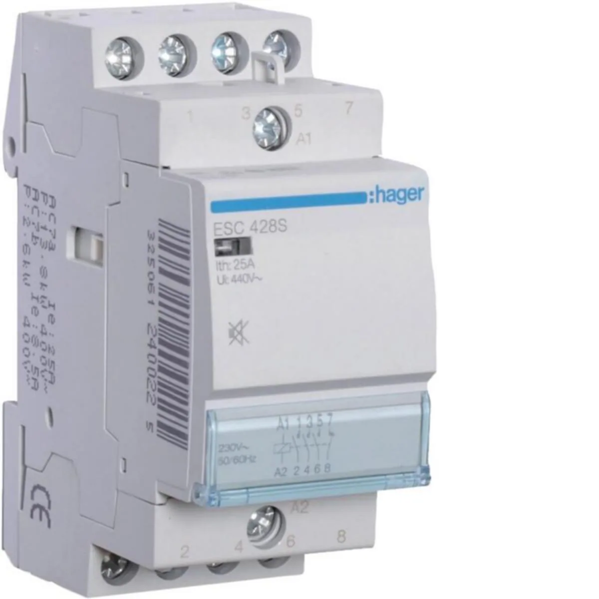 Kontaktori Hager Hurinaton ESC428S 3s+1a 25A k.230VAC hur