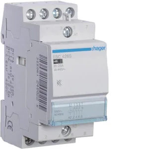 Kontaktori Hager Hurinaton - KONTAKTORI HAGER ESC428S 3s+1a 25A k.230VAC hur