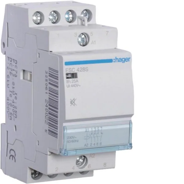 Kontaktori Hager Hurinaton ESC428S 3s+1a 25A k.230VAC hur