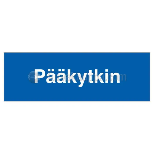 Merkintäkilpi SWM sähköala MUOVI PÄÄKYTKIN 300x120mm