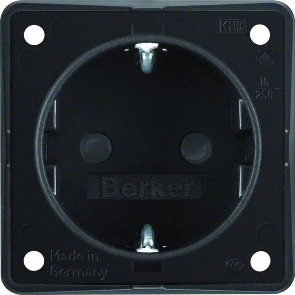 Pistorasia Hager Integro Flow 1S/16A/230VAC UJ black