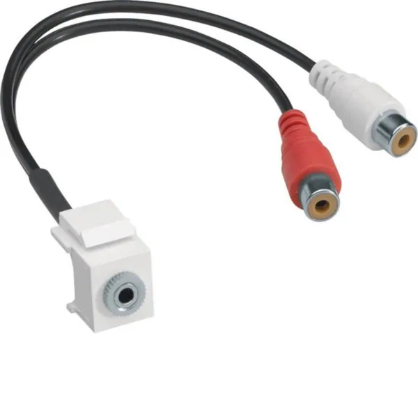 Liitin Hager Ecoline GMKAUDIO2 3.5MM/2XRCA KEYSTONE