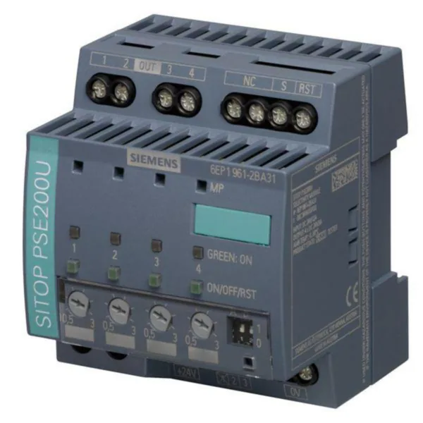 Tarvike Siemens Sitop SUOJAUSMOD PSE200U 4-KAN 6EP1961-2BA31. 24VDC. 0.5-3A