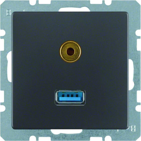AV-rasia Hager Q.1 USB/3.5MM AUDIO UK ANT