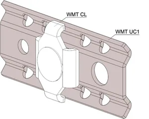 Kiinnityskappale Meka WMT UC1 lankahylly - KIINNITYSTARV LANKAHYLLY MEKA WMT UC1 HDG