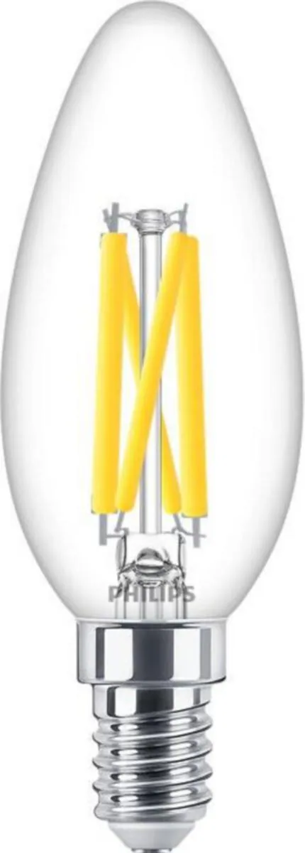 Kynttilälamppu Philips MASTER LED E14 CCT 470LM 40W=3.4W B35 CL – 2200-2700