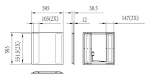 Uppoasennusvalaisin Philips CoreLine recessed - UPPOASENNUSVALAISIN CORELINE 3600/4500/6000LM 840 60X60 NOC