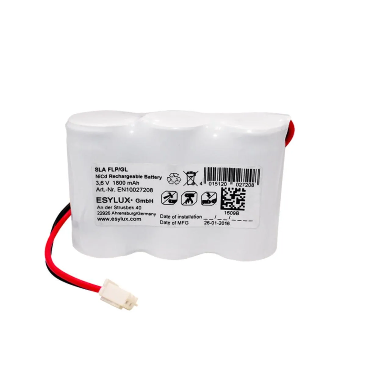 Akku ESYLUX lisävaruste SLA BATTERY NICD 1800MAH