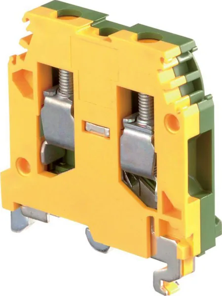 Maadoitusliitin TE / ABB Entrelec -liittimet 5MM, JOHTO:2,5MM2, VIHR/KELT