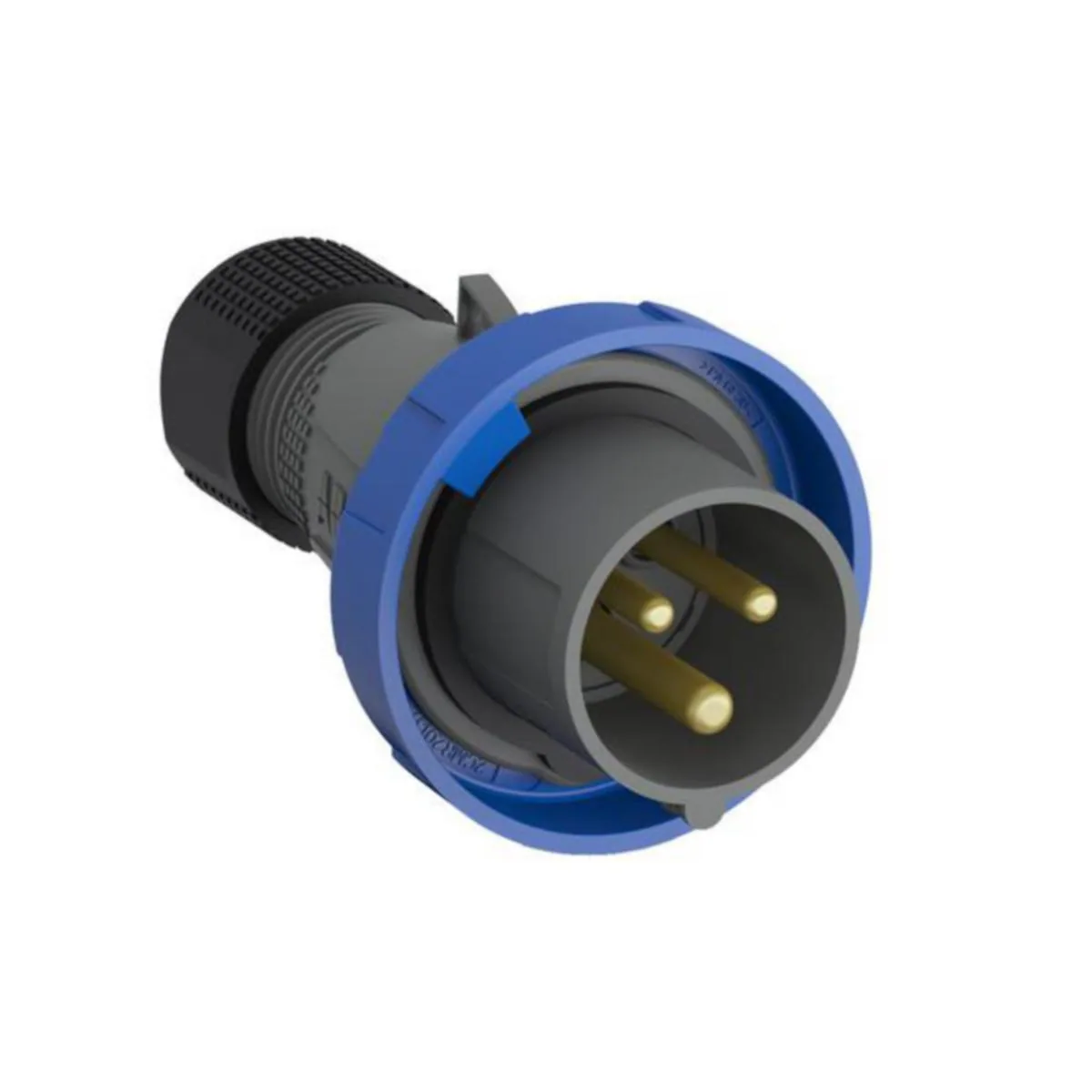 Voimapistotulppa Amphenol Easy & Safe IP67 3-NAP 32A 6H 2P+E – sininen