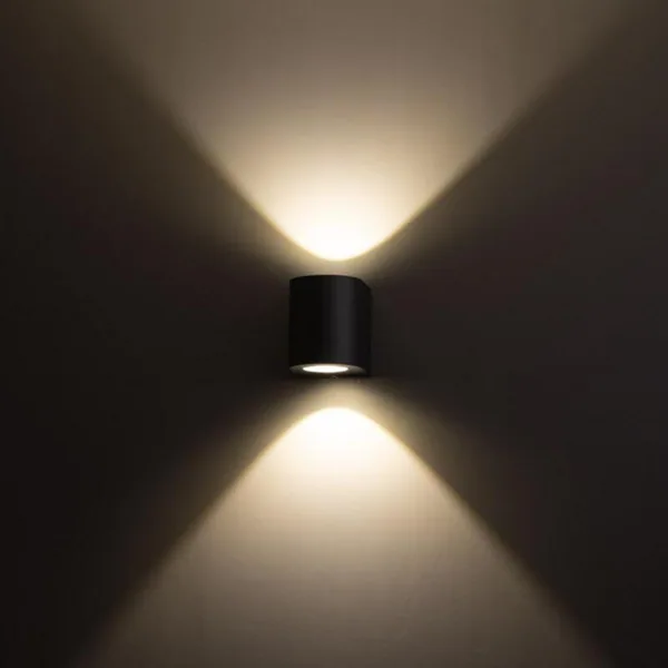 Seinä/kattovalaisin ulko FTLight Diva 2X5W LED MUSTA 3K