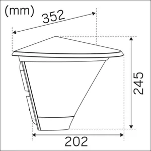 Seinävalaisin ulko Hide-a-lite Pave Wall - SEINÄVALAISIN ULKO PAVE WALL IP65 1940LM 18W ANT OP TOP