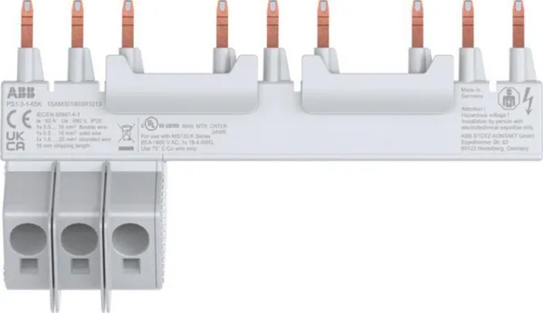 Virtakisko ABB MS116/132 65A, 3X + 1 APUKOSK