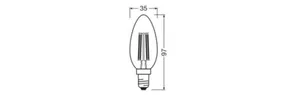 Kynttilälamppu Ledvance Performance Classic - KYNTTILÄLAMPPU LEDVANCE CLB 5,9W/830 806LM E14 DIM CL