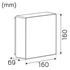 Seinävalaisin ulko Hide-a-lite Pixo - SEINÄVALAISIN ULKO PIXO IP65 1790LM 21W 2/3/4K BL DIM
