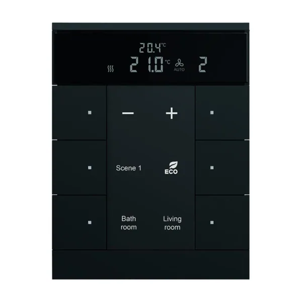 Huonetermostaatti KNX ABB 6-gang RTC blk
